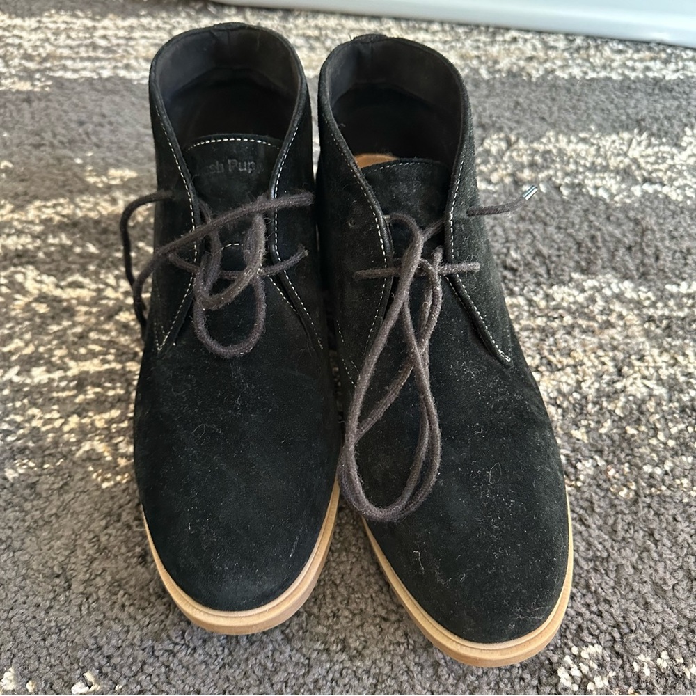 Hush Puppies black suede boots
